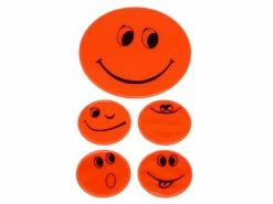 BIKE PARTS Refleksark Med Smileys Orange